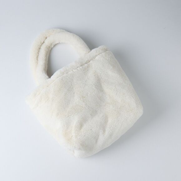 Vintage Y2K Faux Fur Tote Handbag Plush Softcore Winter Kawaii Cozy Coquette 90s - Picture 2 of 8